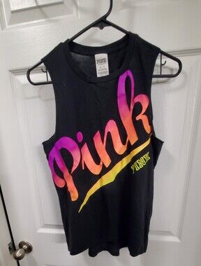 Pink Vs Ombre Rainbow Tank Top Oversized Xs